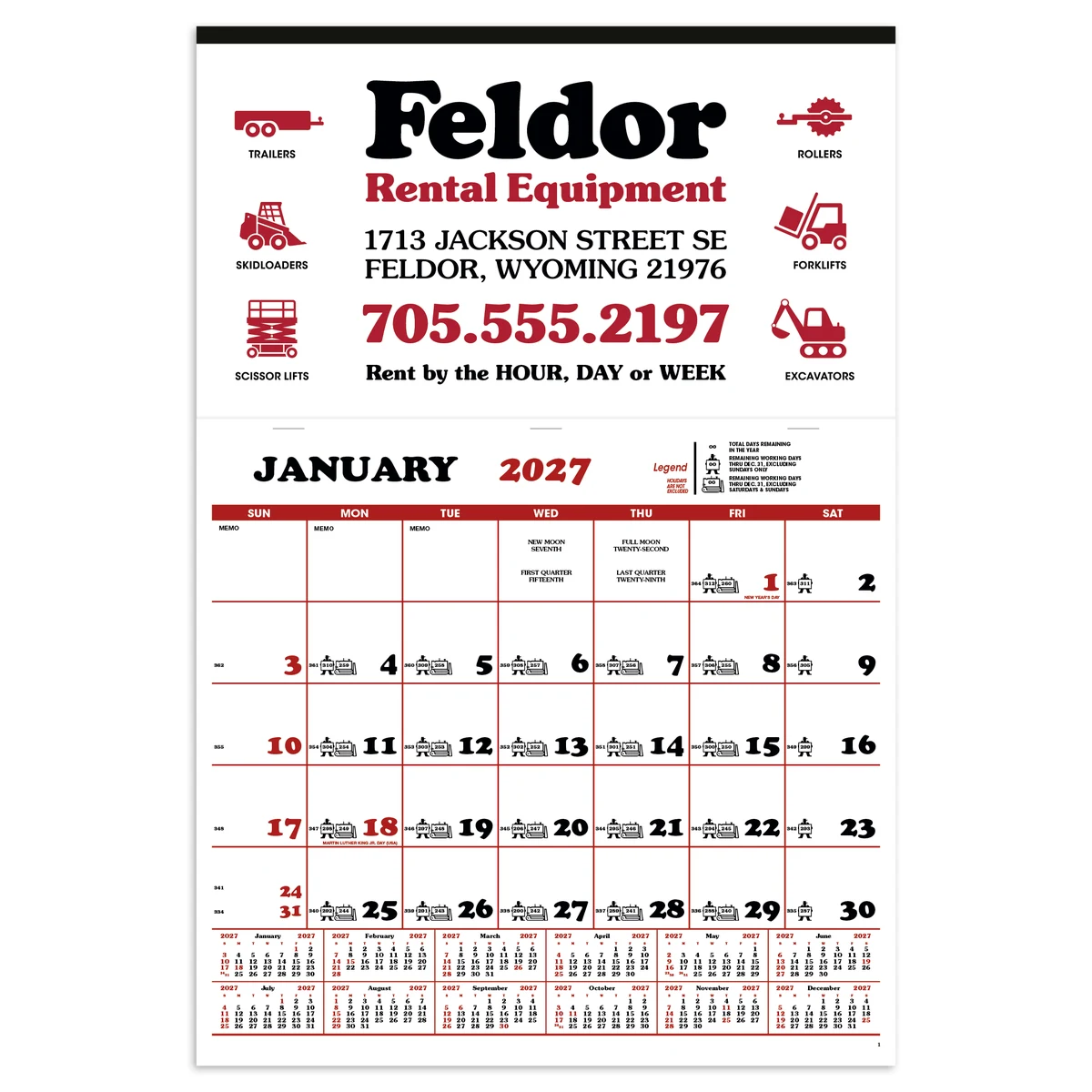 Skinner & Kennedy® Contractor's Apron Calendar 1