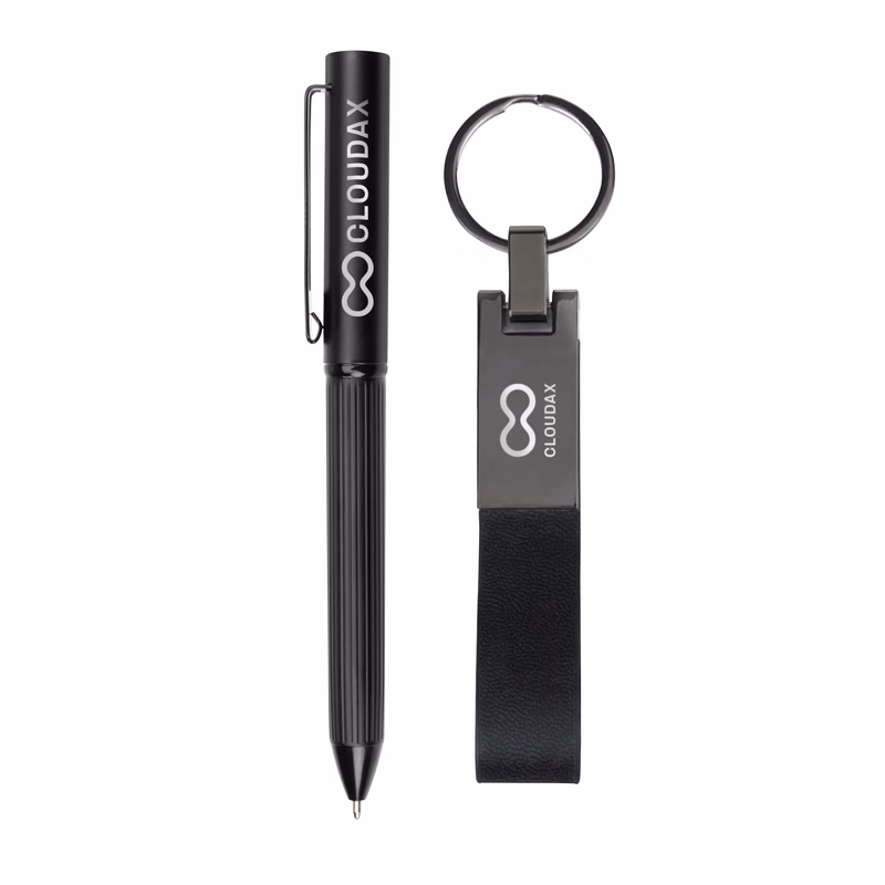 Blamont Twist Ballpoint Pen & Key Ring Gift Set