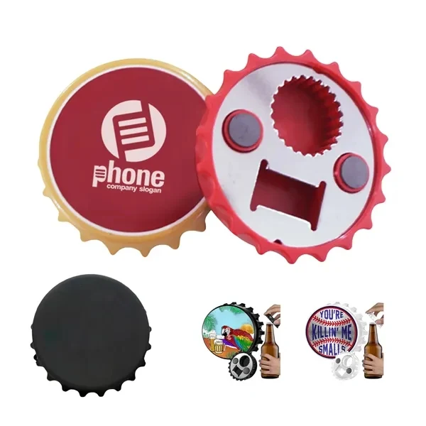 Custom 3.07" Magnetic Bottle Opener Refrigerator Magnet — Hospitality Promo 1