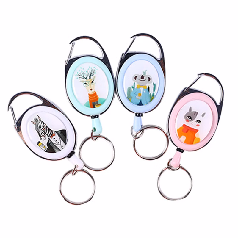 Clip Drawstring Badge Reel Keychain