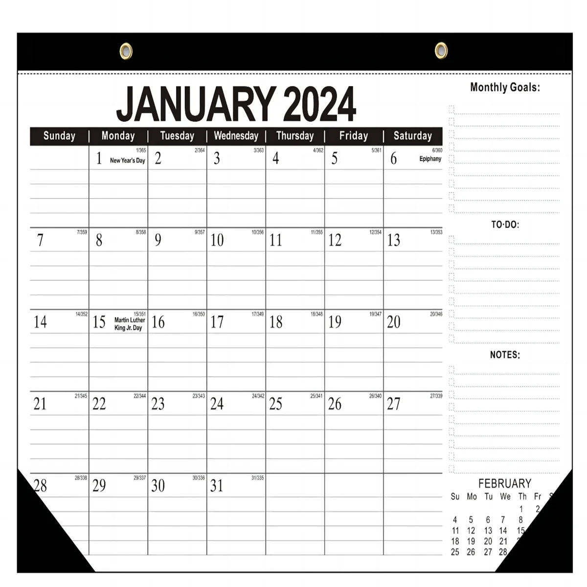 Full color Desk/Wall Calendar January 2024-June 2025 1