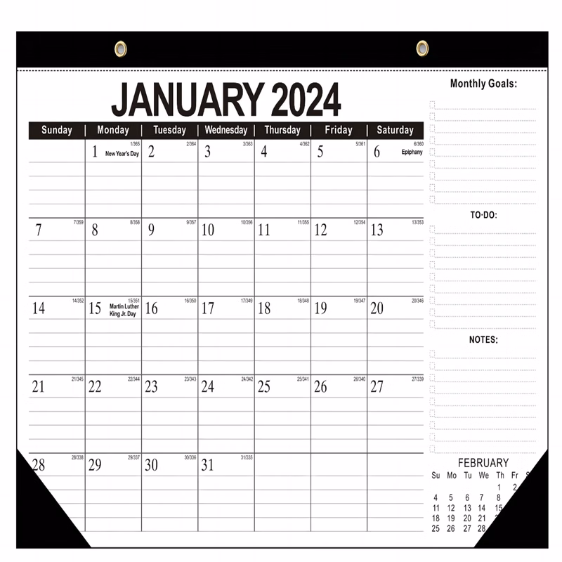 Full color Desk/Wall Calendar January 2024-June 2025