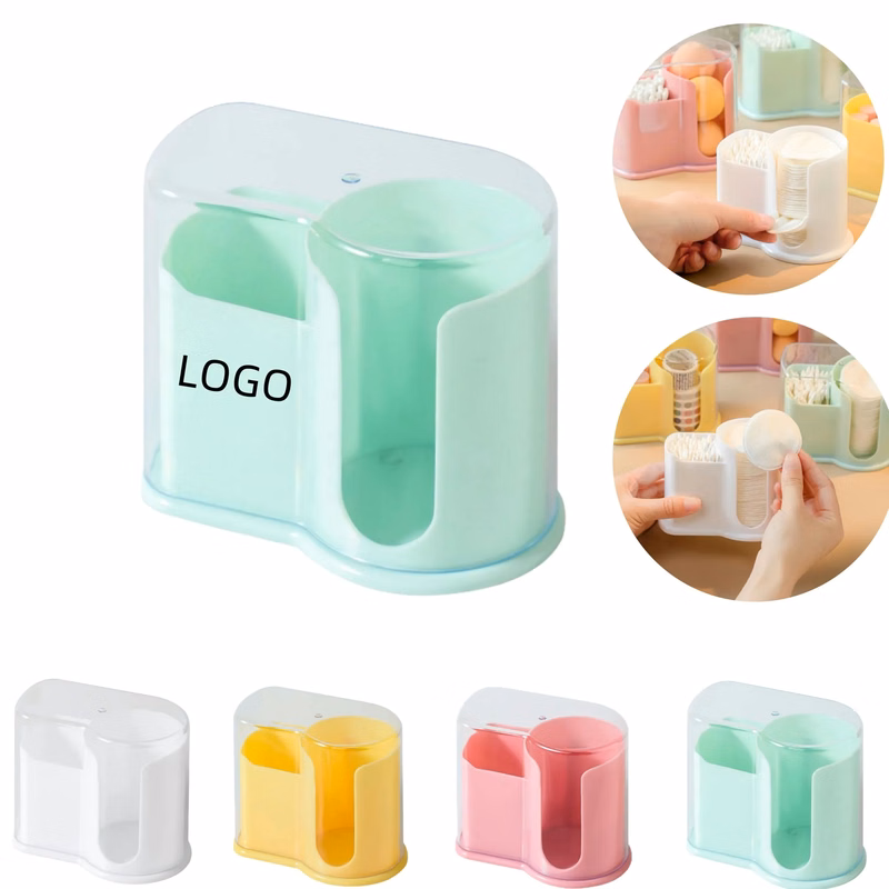 Household Plastic Clear Cotton Swab Holder Q-tip Organizer