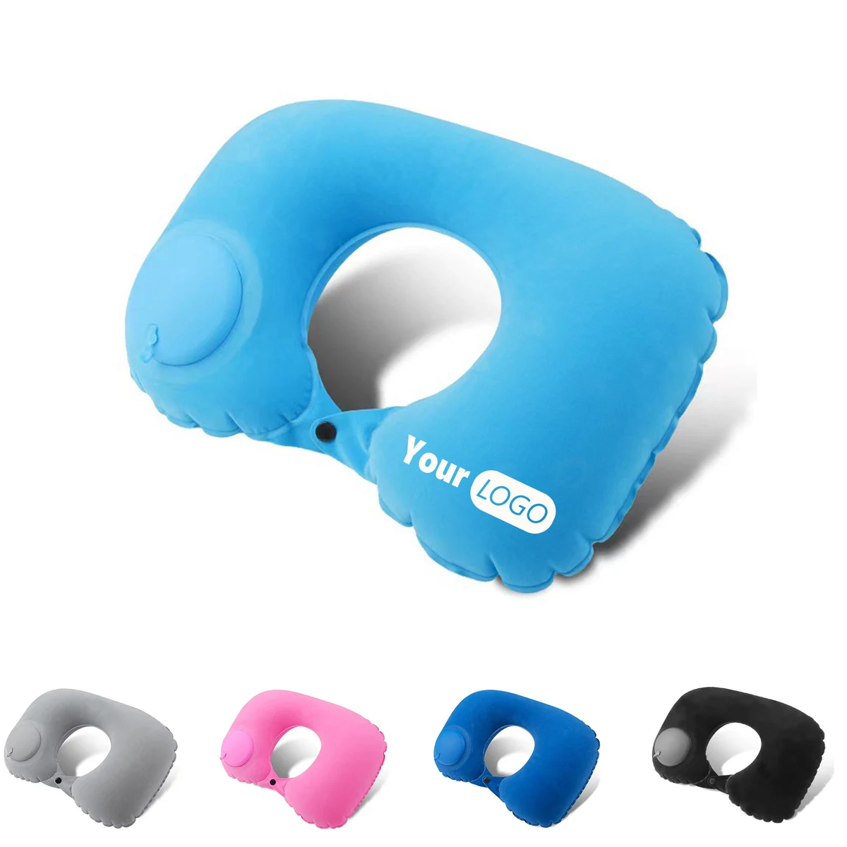 Manually Press The Inflatable U-shaped Pillow 1