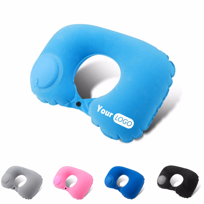 Manually Press The Inflatable U-shaped Pillow