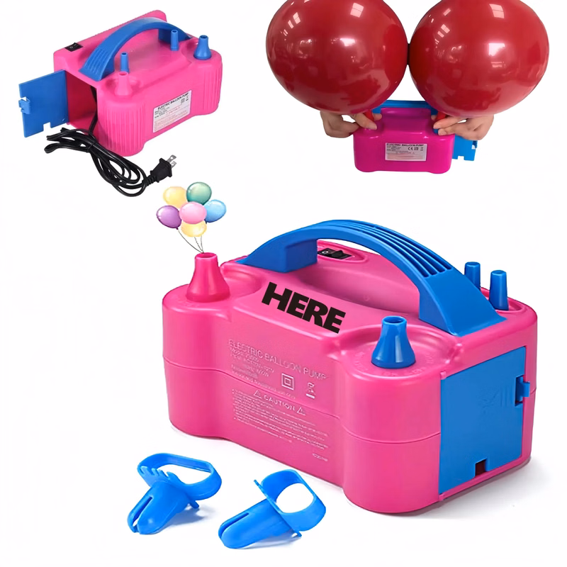 Efficient Dual Nozzle Portable Balloon Pump For Party Decor