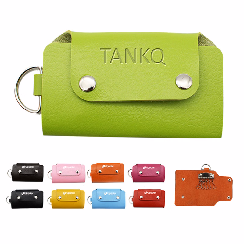 Multi-Color PU Snap Button Key Case