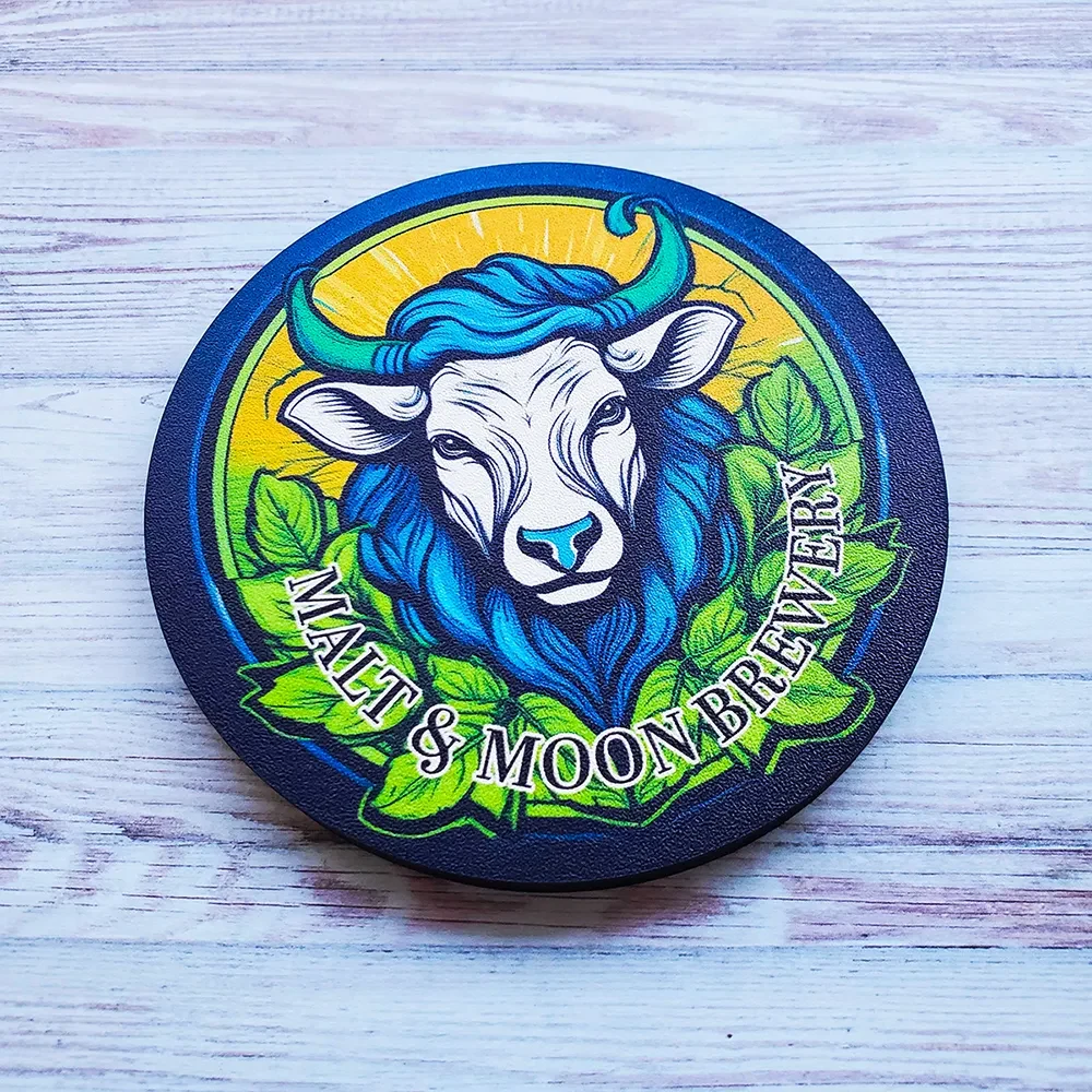 Ultra Vivid Recycled Wood Coaster 1
