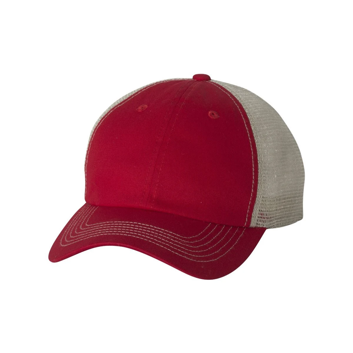 Contrast-Stitch Mesh-Back Cap - 3100 1