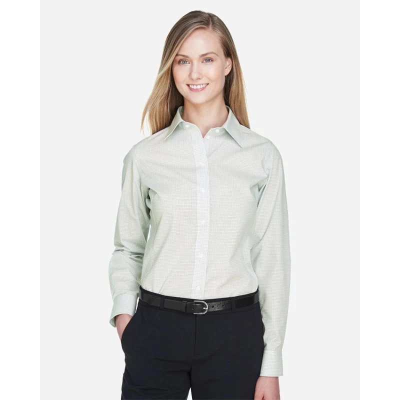 Devon & Jones Women's Crown Collection® Micro Tattersall Woven Dress Shirt - DG510W 1