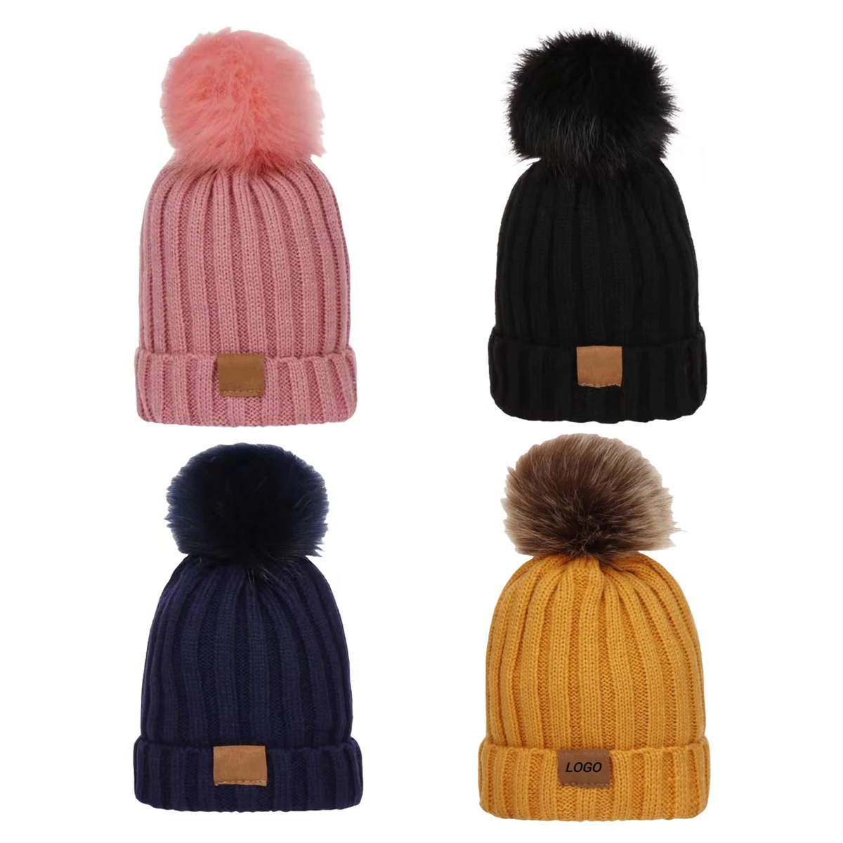 Baby's Winter Knit Beanie Hat 1