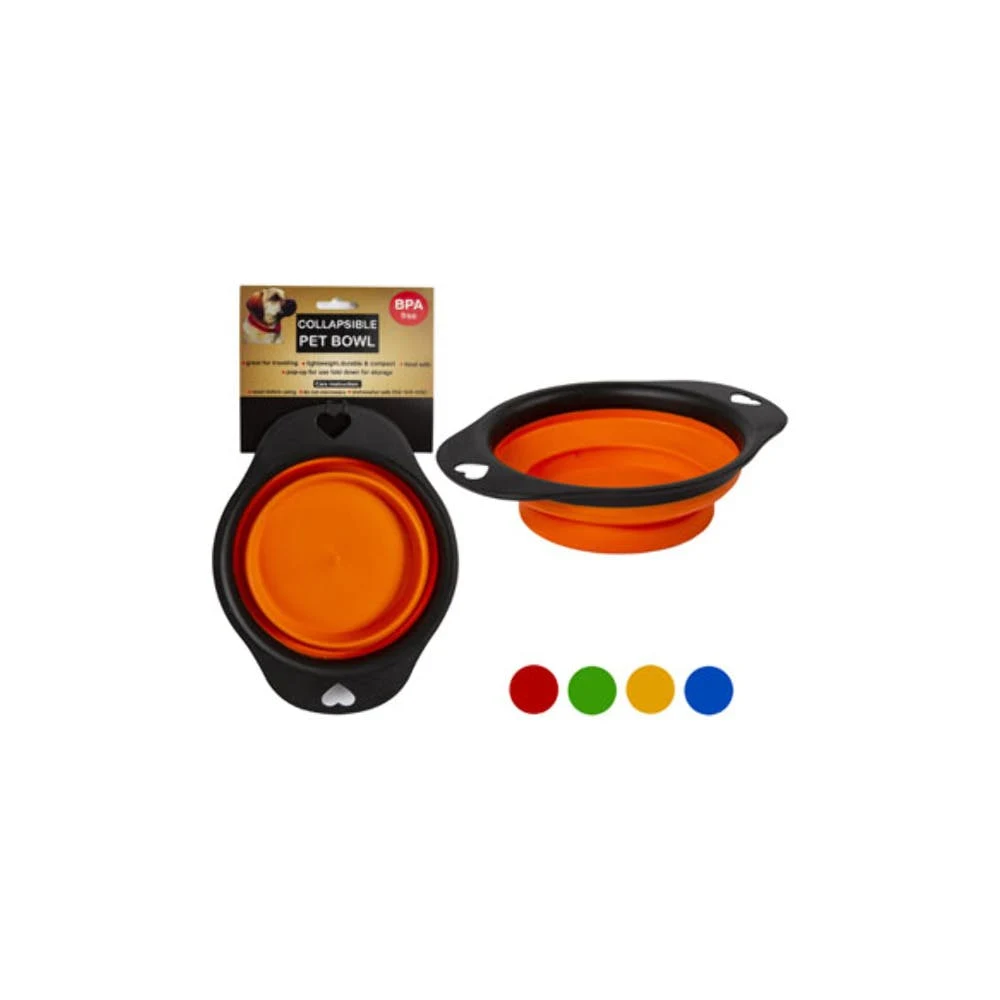Collapsible Travel Pet Bowls - Assorted Colors 1