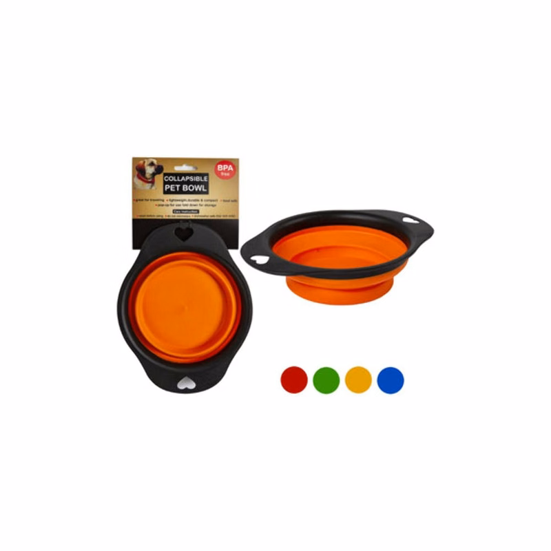 Collapsible Travel Pet Bowls - Assorted Colors