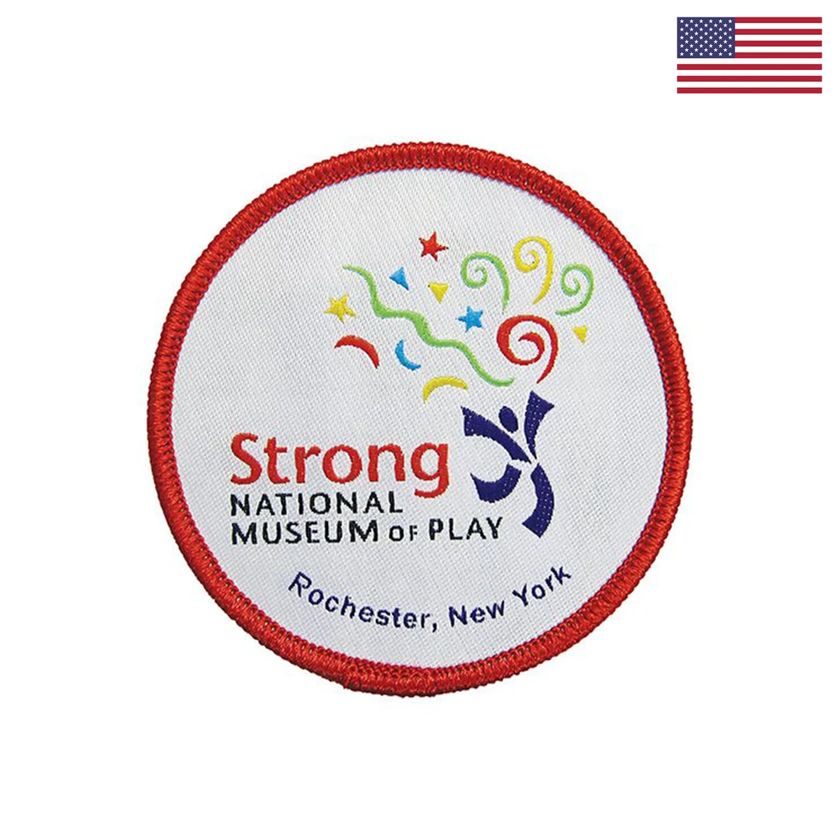 Woven Sticker (Stick-On) Up To 14 Sq. In. w/ Merrowed Edge 1