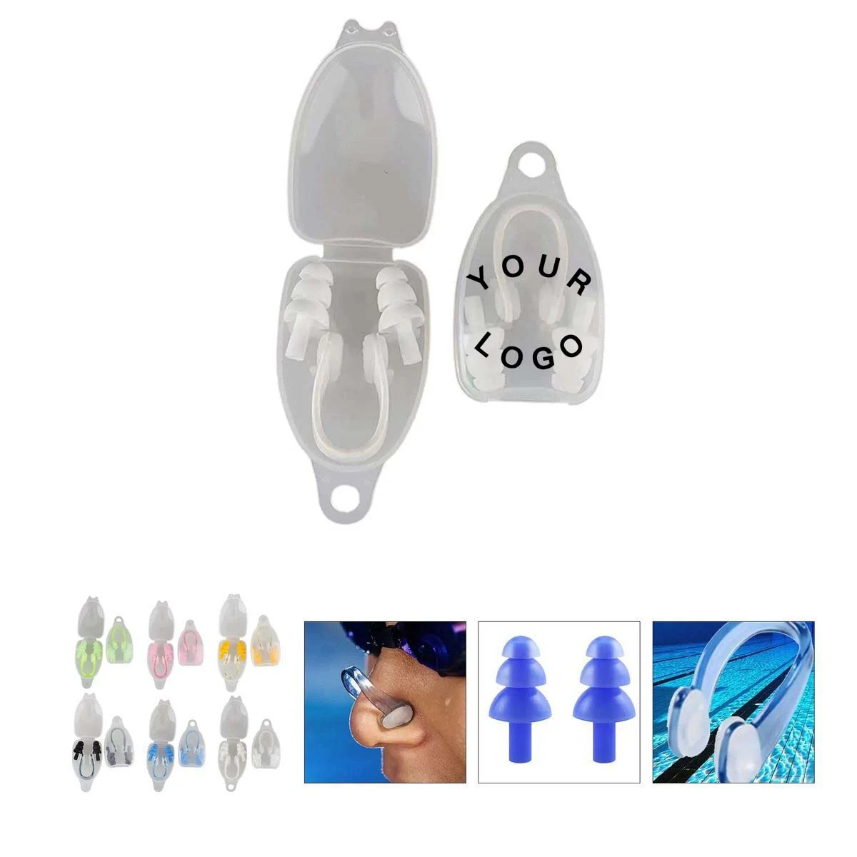 Swimming Nose Clip and Ear Plug Set with Case 1