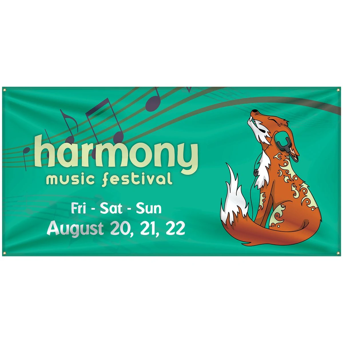 3' x 6' Custom Knitted Polyester Banner 1