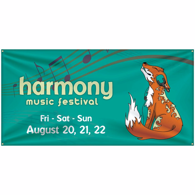 3' x 6' Custom Knitted Polyester Banner