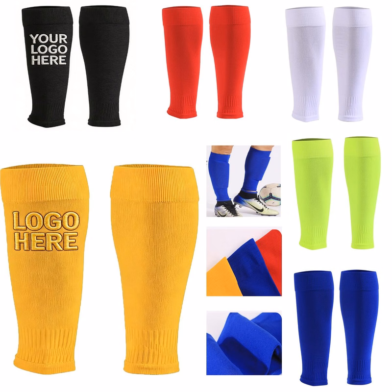 Custom Embroidered Breathable Calf Sports Sock Covers