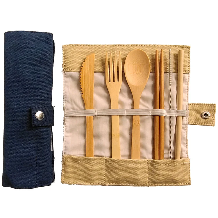 6 Piece Bamboo Utensil Set 1