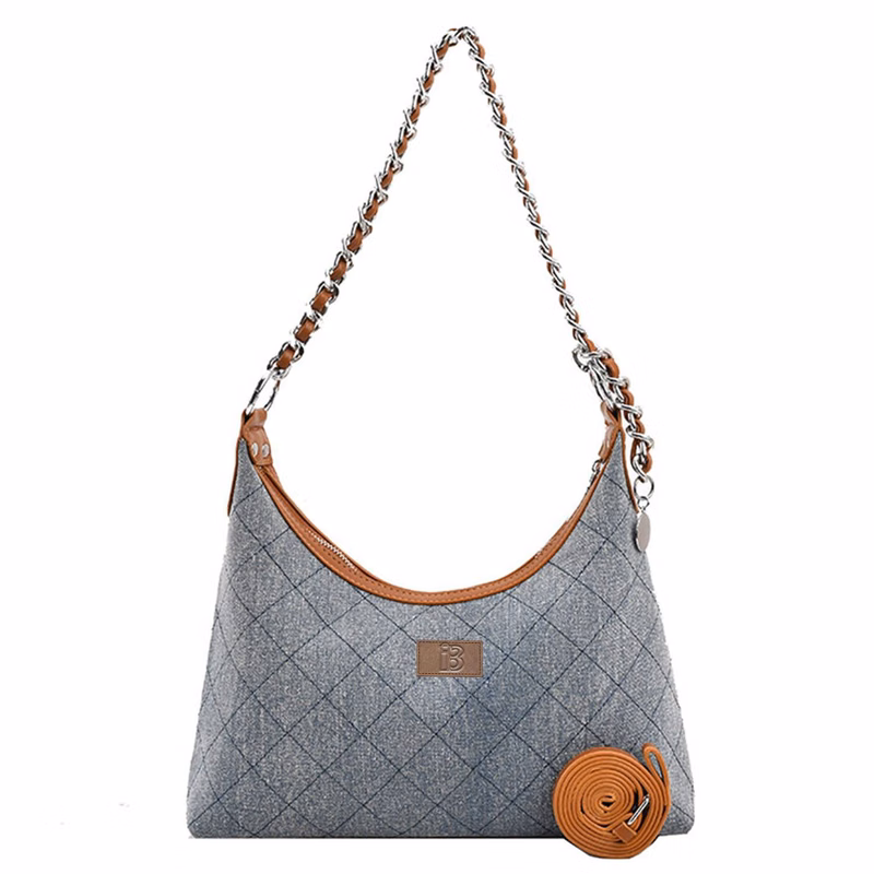 Denim crossbody tote bag handbag for woman