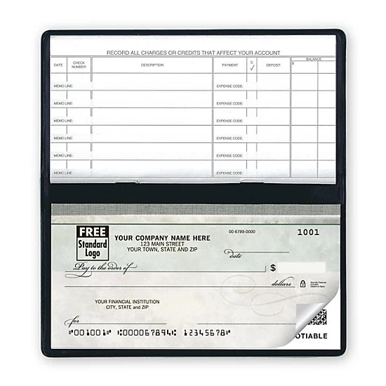 Checks, Compact Size Duplicate, Green Marble Design 1