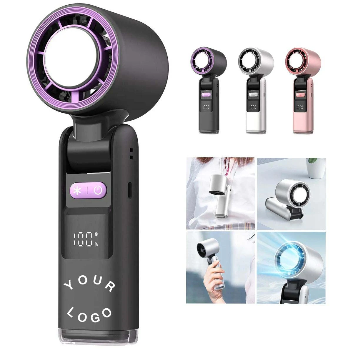 Rechargeable Cooling Fan with Digital Battery Display 1