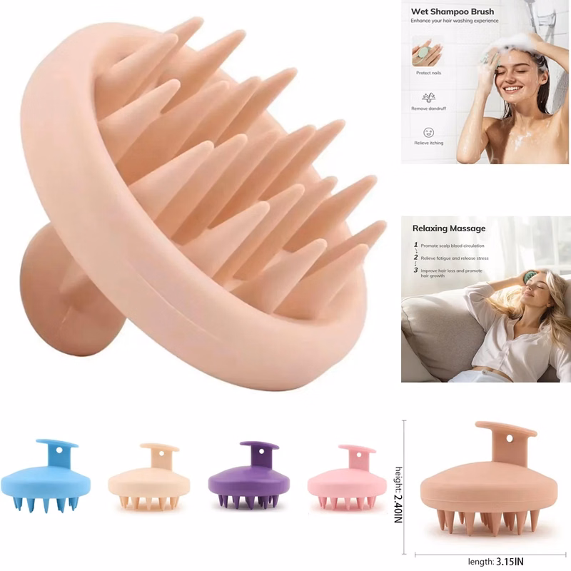 Silicone Scalp Massaging Shampoo Brush