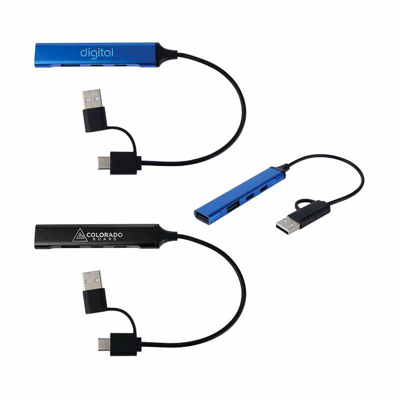 Elio Aluminum 4-Port USB-A & C Hub