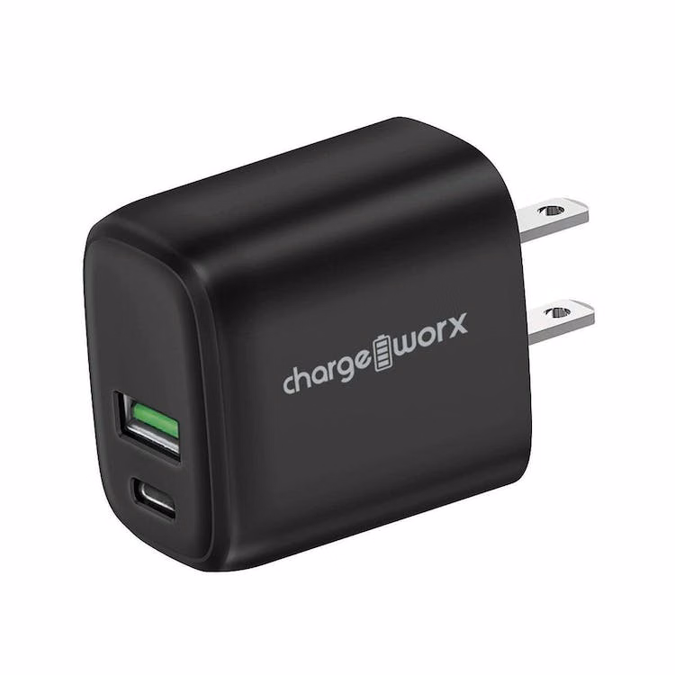 USB and USB-C Wall Charger with Power Delivery - Black