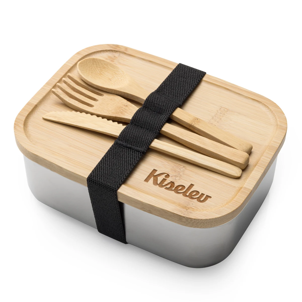Chapman 4pc To Go Box w/Bamboo Lid & Utensils 1