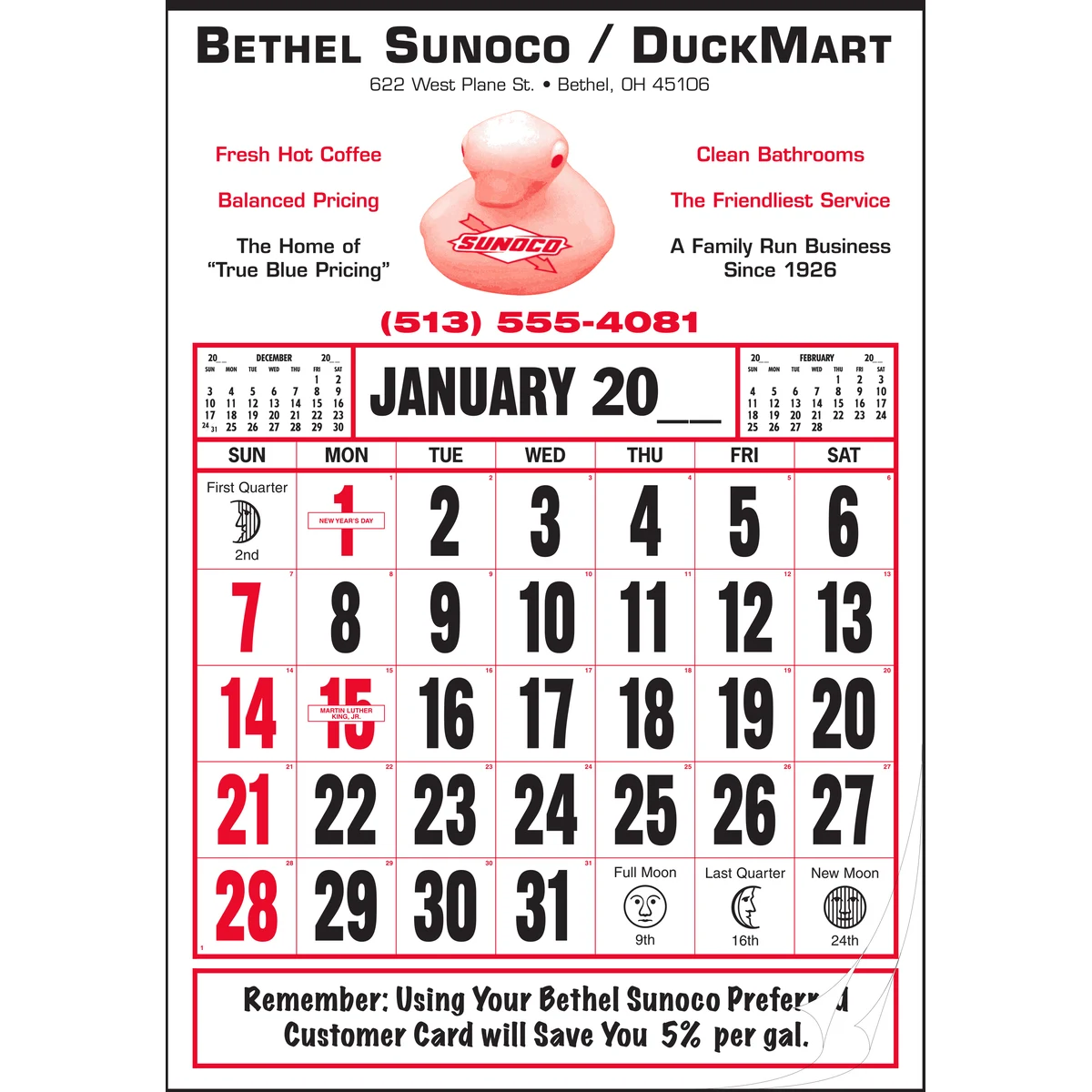 Style 60B 12-Sheet Calendar 1
