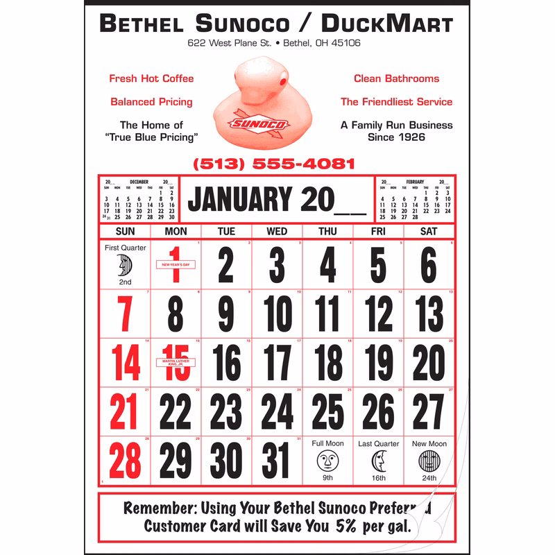 Style 60B 12-Sheet Calendar