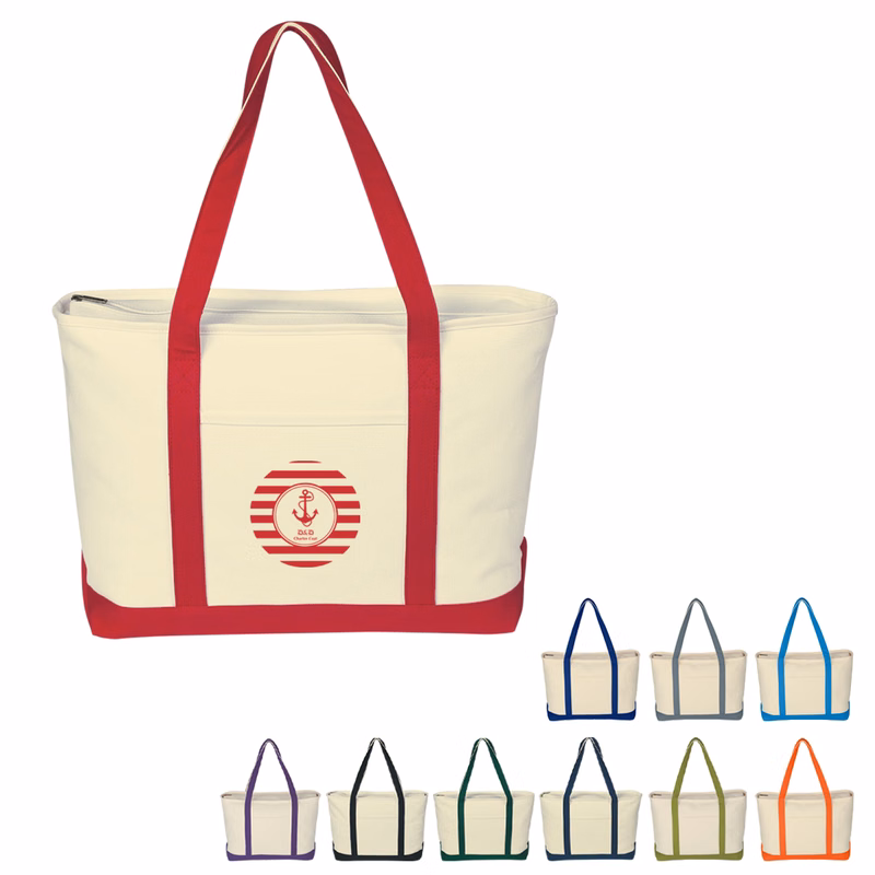 Large Starboard Cotton Canvas Tote Bag