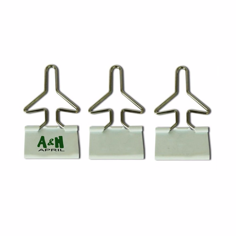 Airplane Shape Metal Binder Clip