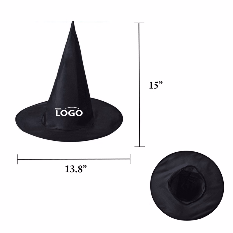 Halloween Witch Hats for All Ages in Black Oxford