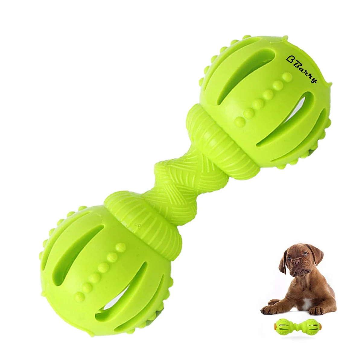 Pet toy dumbbell feeder 1