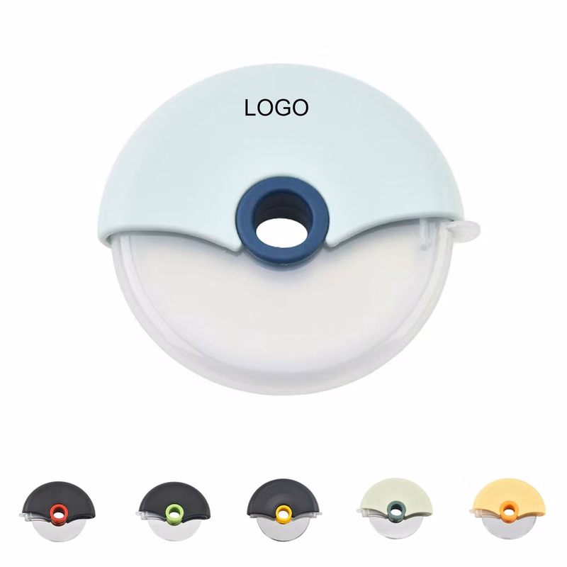 Round Pizza Cutter with Blade Cover