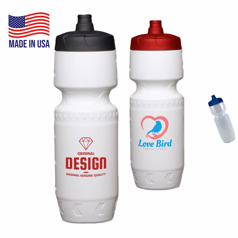 Premium Bike Bottle USA made 24 oz push spout