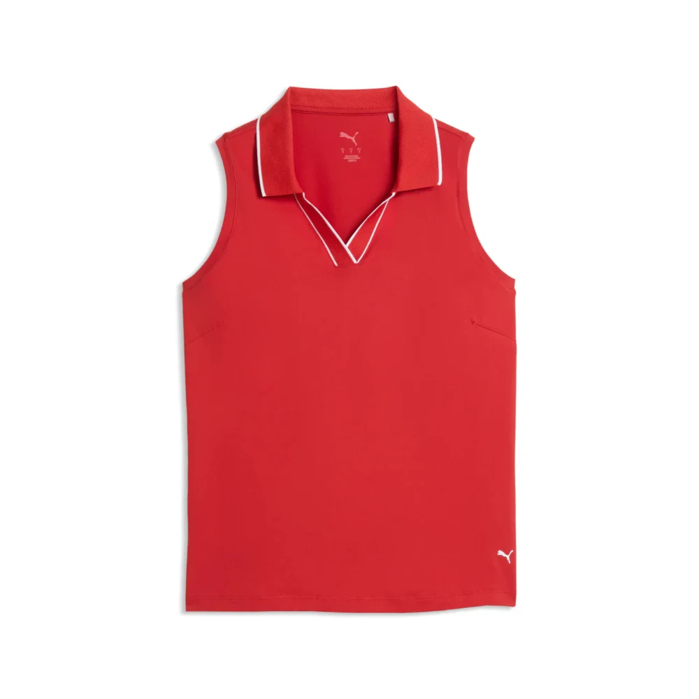 PUMA® Women's CLOUDSPUN Essential Sleeveless Golf Polo with Custom Logo 1