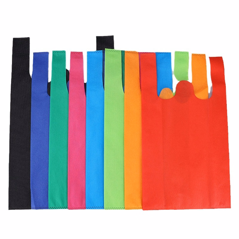 Reusable Eco T Shirt Vest W D Cut Supermarket Tote Grocery Shopping Bag