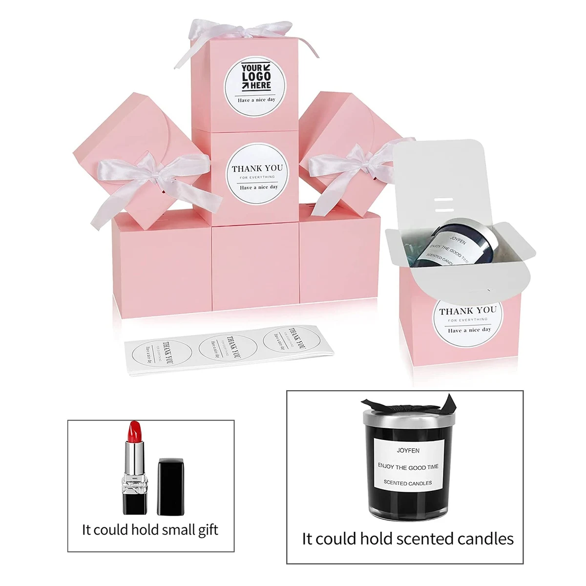 4 x 4 x 4 inches Paper Gift Box with Lid 1