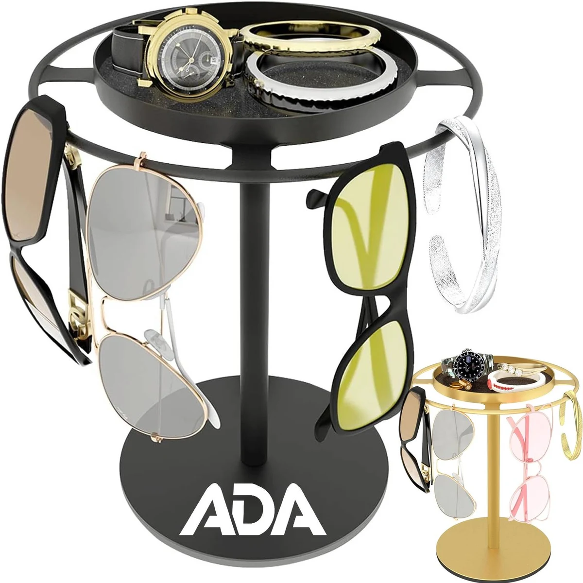 Desktop Sunglasses Jewelry Display Stand w/ Tray 1