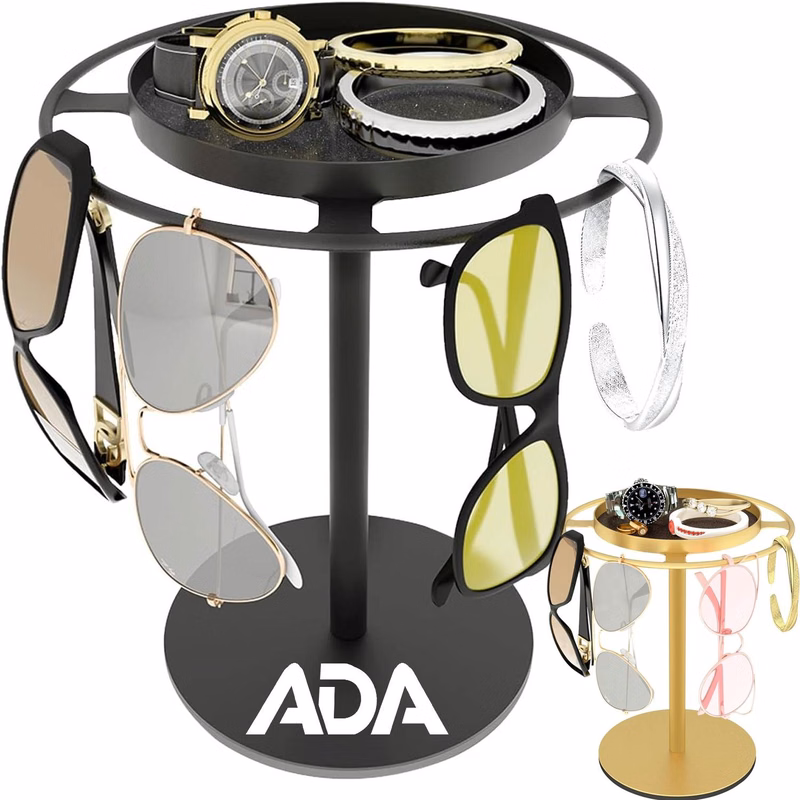 Desktop Sunglasses Jewelry Display Stand w/ Tray