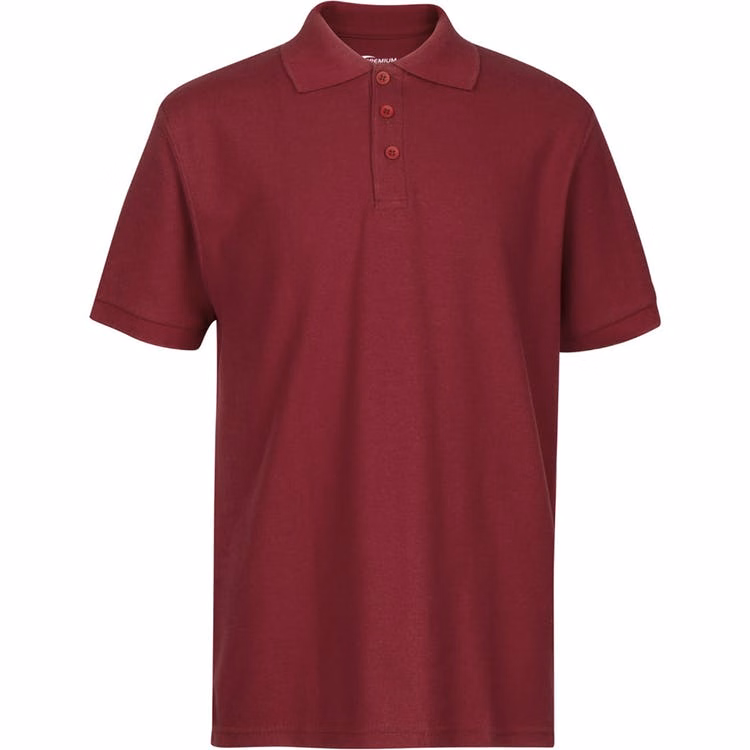 Men's Polo Shirts - Burgundy XL Moisture Wicking