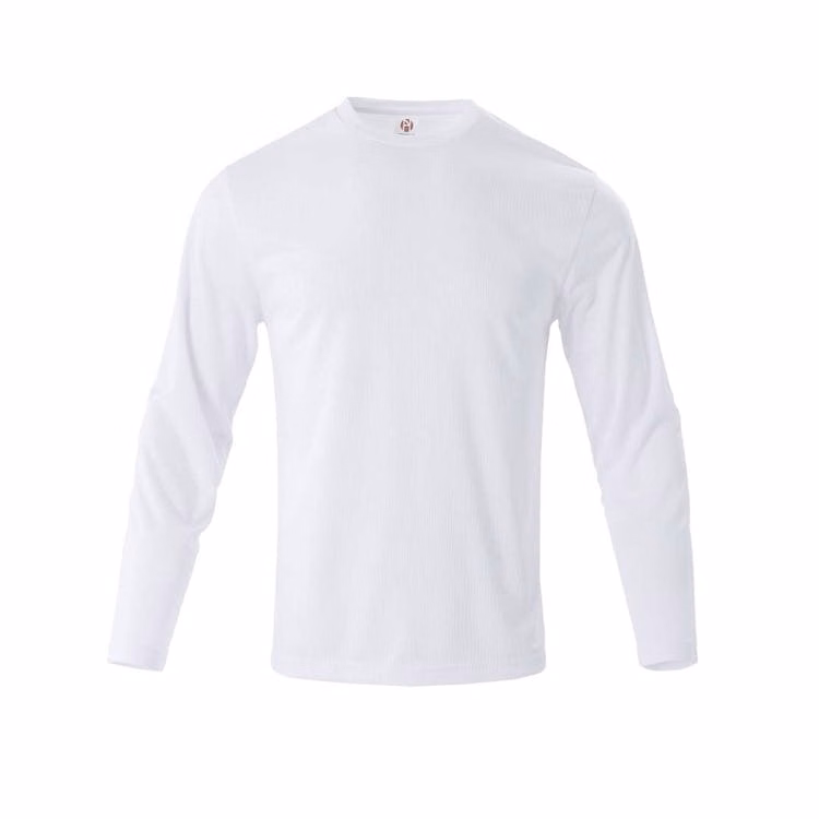 Micro Mesh Active Long Sleeve T-Shirts - White Large