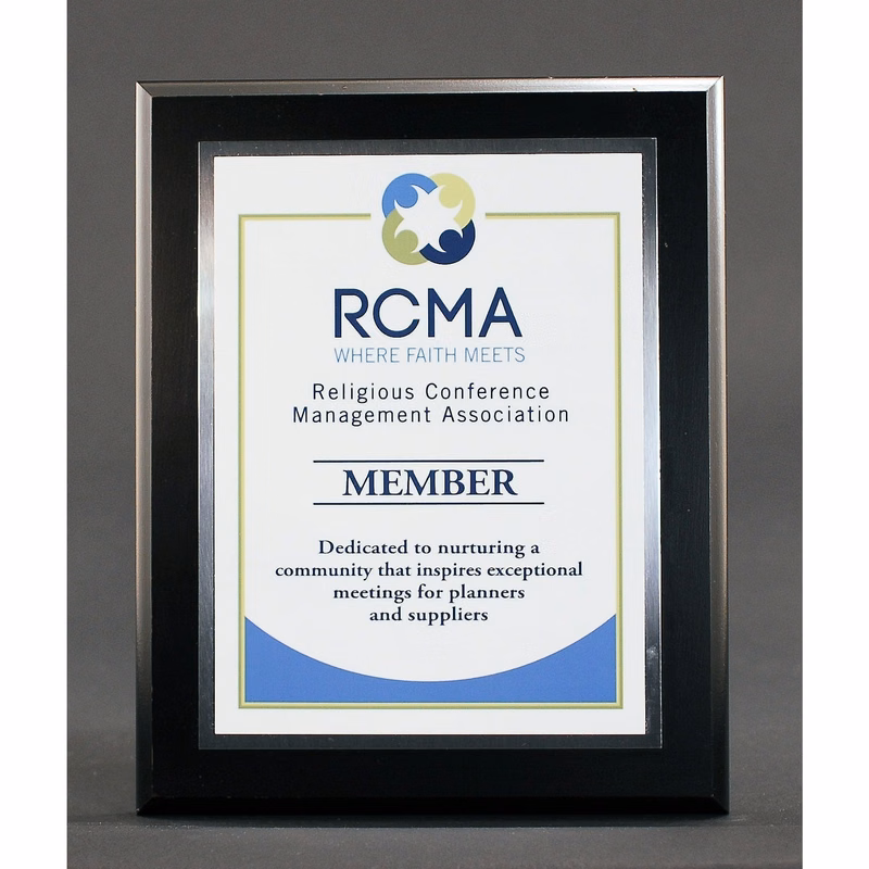 Executive Ebony Finish Plaque With Plate