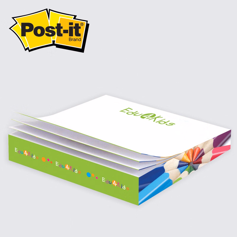 Post-it® Custom Printed Notes Slim-Cube - 3-3/8" x 3-3/8" x 1/2"