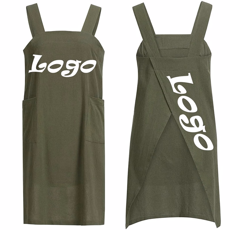 Linen Cross Back Apron