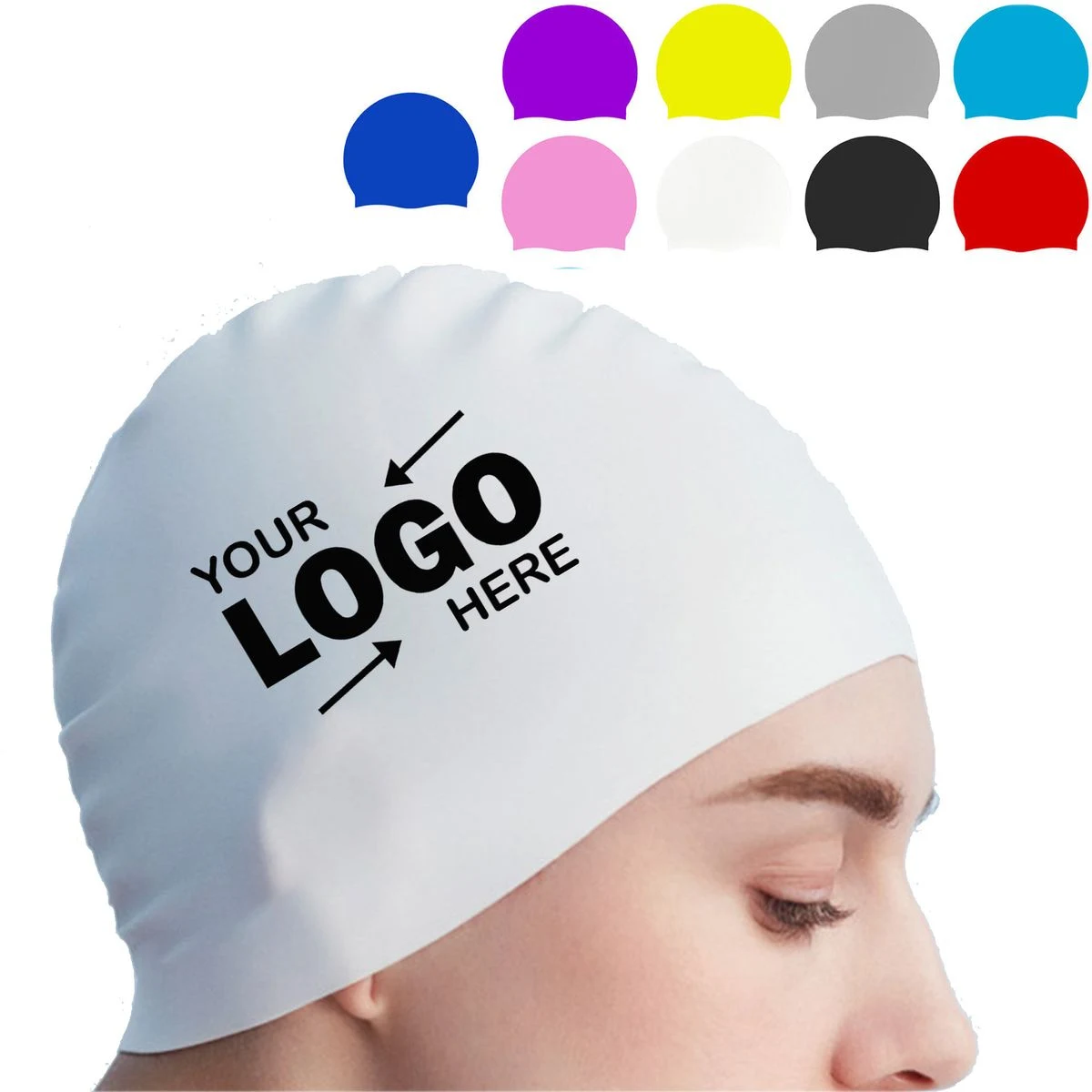 MOQ 50 Colorful Silicone Swimming Cap 1