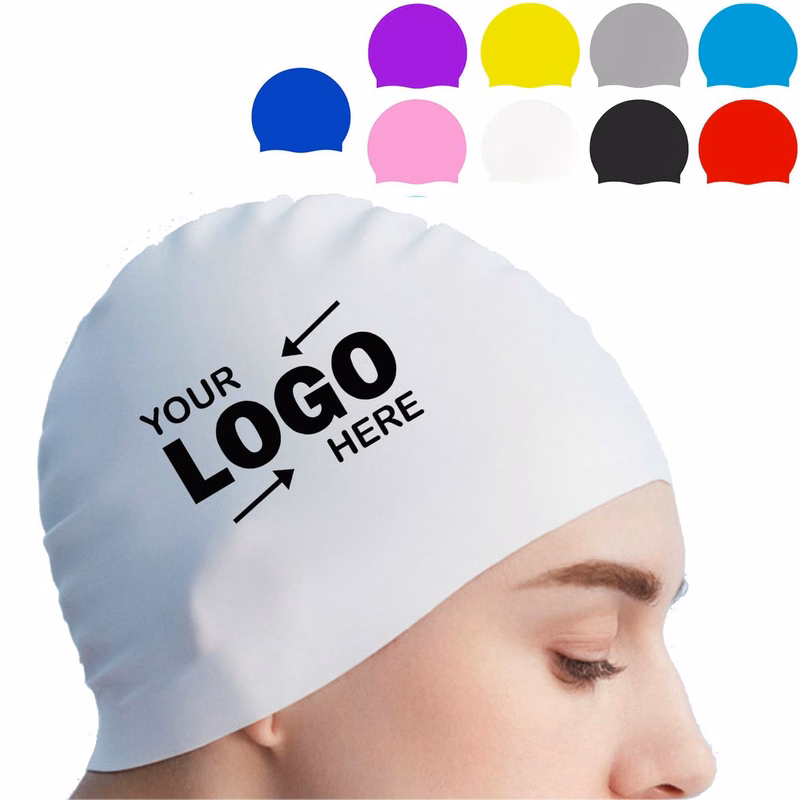 MOQ 50 Colorful Silicone Swimming Cap